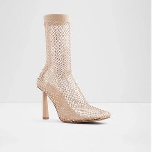 ALDO Tissuri Women’s Ankle Boot in Bone color Textile Mesh